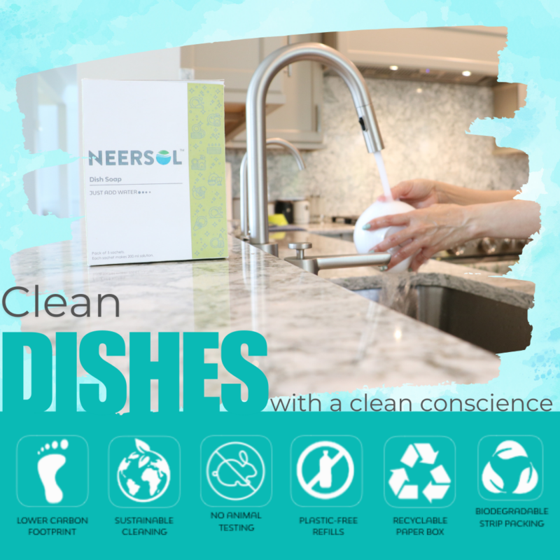 Upgrade your kitchen routine with our eco-friendly dish soap concentrate. Mix with water to make a dishwashing liquid that leaves dishes sparkling clean.